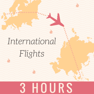 International Check In time is around 3 hours 